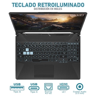 Foto 4 | Laptop Gamer Asus Tuf Gaming A15 Reacondicionado Rtx 3050 Amd Ryzen 7 7435hs 8gb Ram 512gb Ssd 15.6''