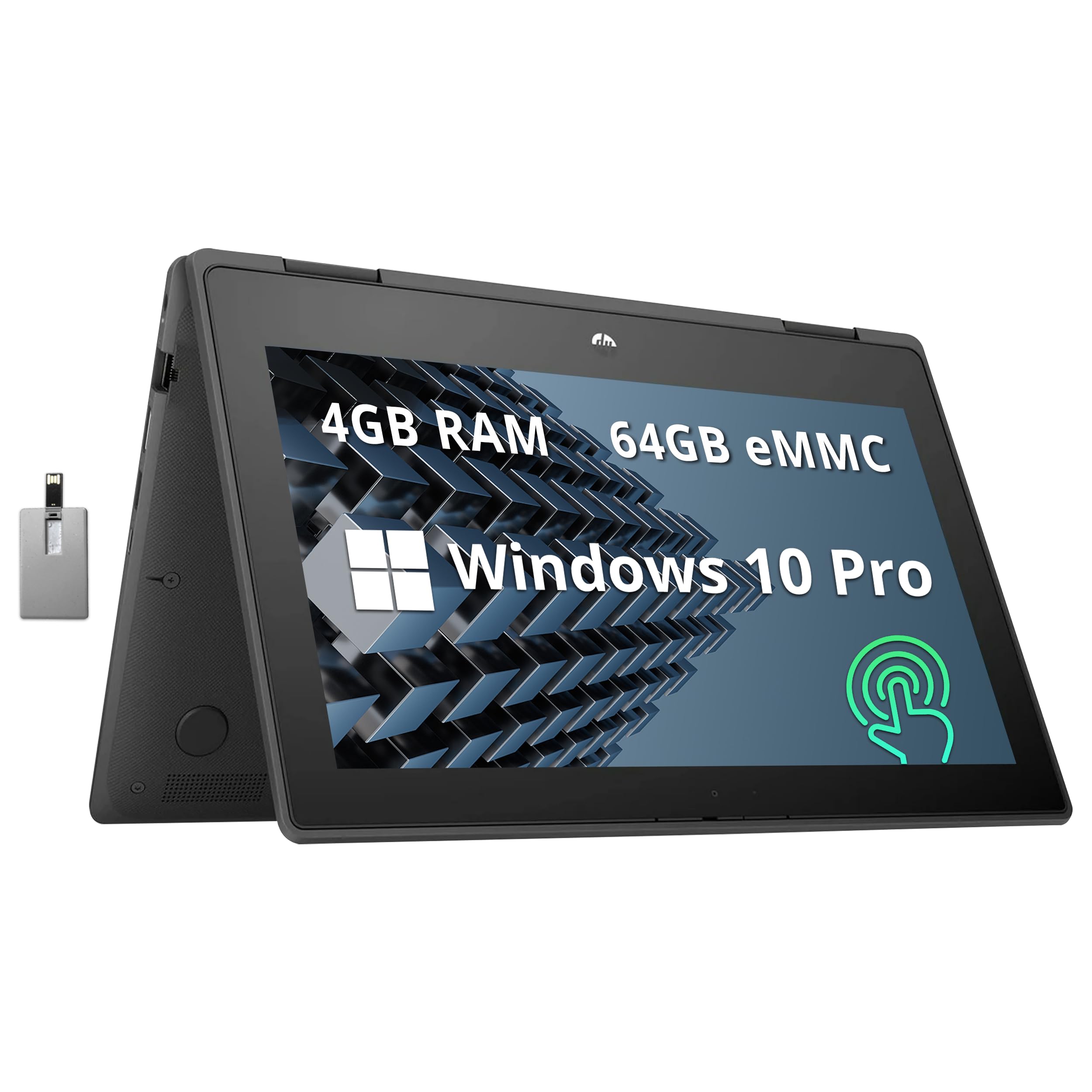 Foto 2 pulgar | Laptop Hp Probook X360 11 11.6 Pulgadas Windows 10 Pro 5 EE Intel Celeron 4 GB RAM Negra-Venta Internacional