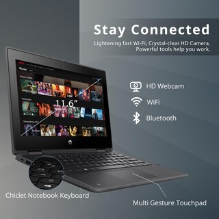 Foto 3 | Laptop Hp Probook X360 11 11.6 Pulgadas Windows 10 Pro 5 EE Intel Celeron 4 GB RAM Negra-Venta Internacional