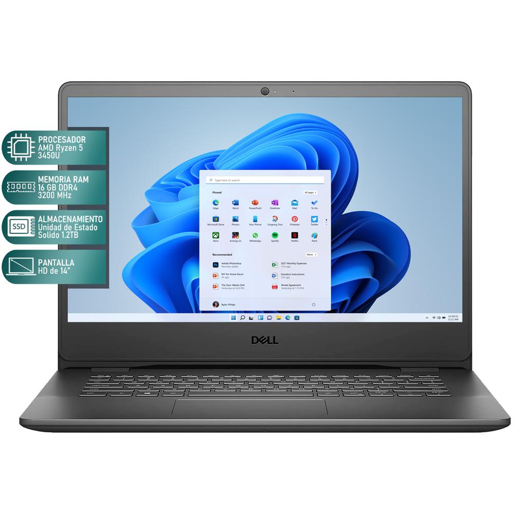 Foto 3 pulgar | Laptop Dell Vostro 14 3405 Amd Ryzen 5 3450u 16gb Ram 1.2tb Ssd 14'' Windows 11 Home Reacondicionado