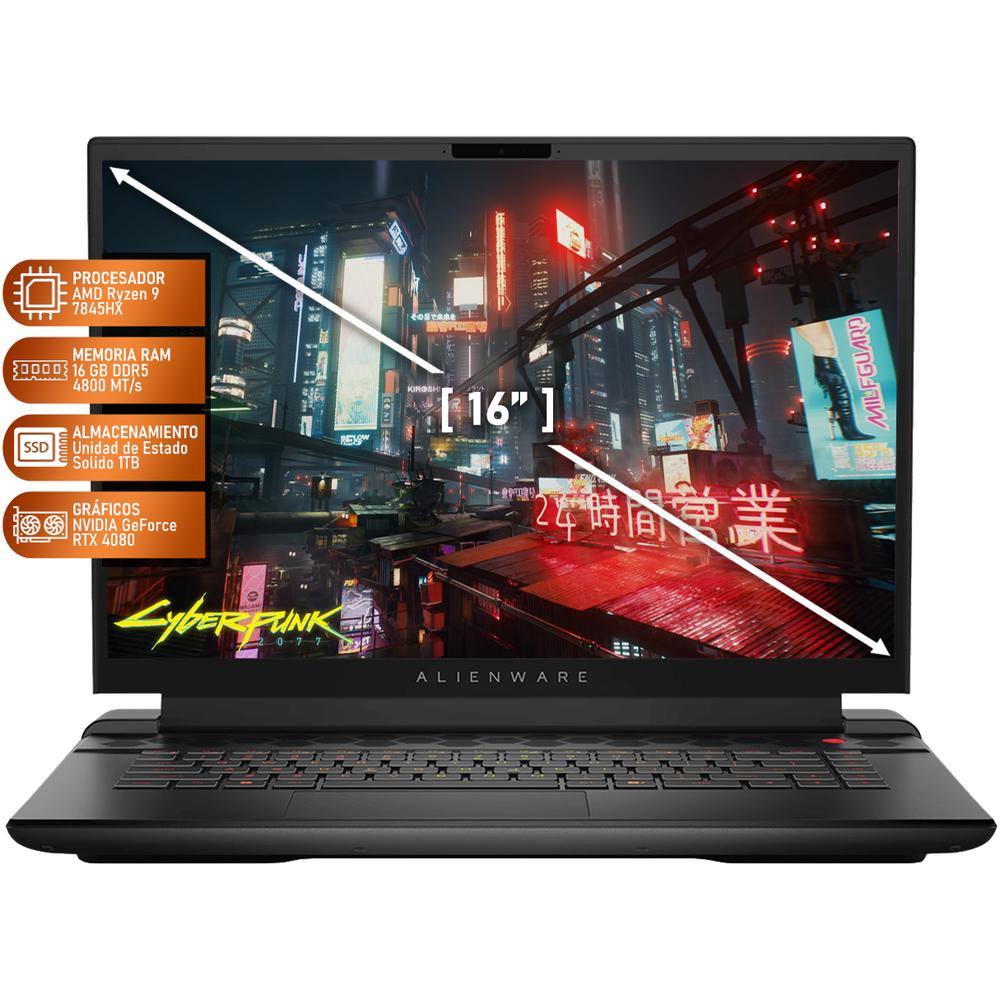 Foto 2 | Laptop Gamer Alienware M16 Nvidia Geforce Rtx 4080 Amd Ryzen 9 16gb Ram 1tb Ssd 16'' 240hz Teclado En Ingles Reacond
