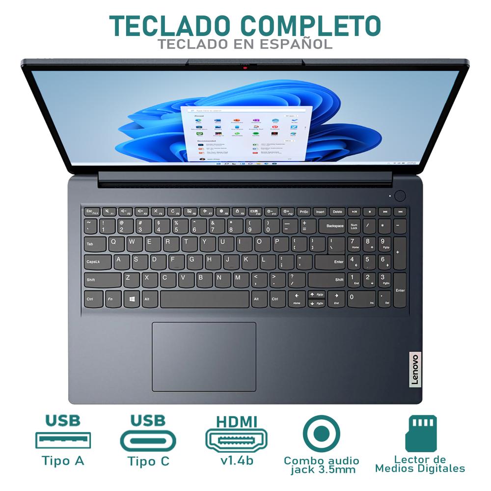 Foto 5 pulgar | Laptop Lenovo 82KU022YLM-RF 15.6 Pulgadas  Windows 11 Home 12 GB Ram Azul Reacondicionado
