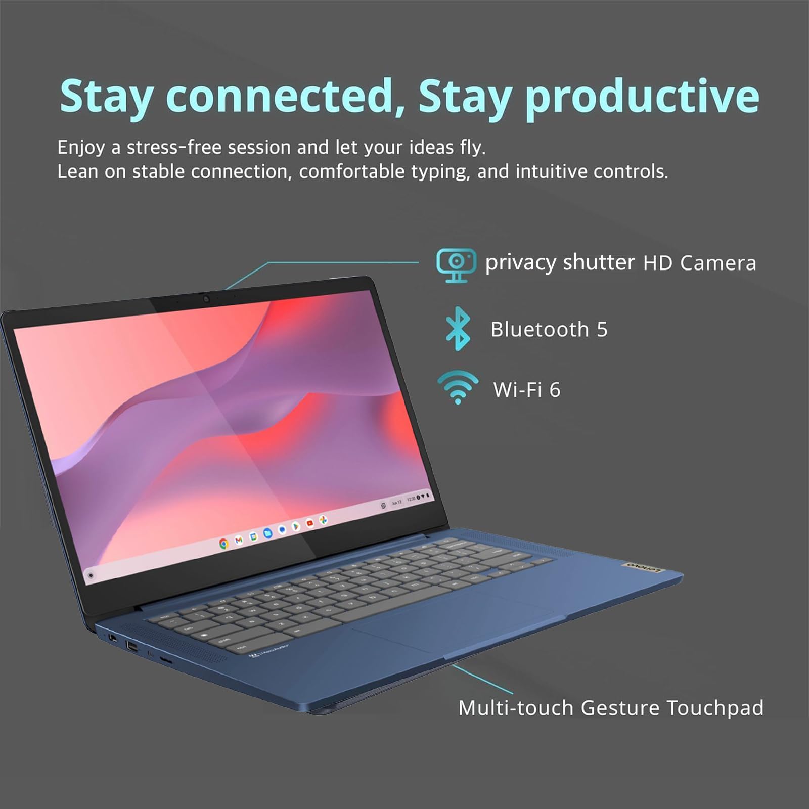 Foto 5 pulgar | Chromebook Lenovo Con Pantalla Táctil De 14 Pulgadas, 4 Gb De Ram Y 64 Gb Emmc - Venta Internacional.
