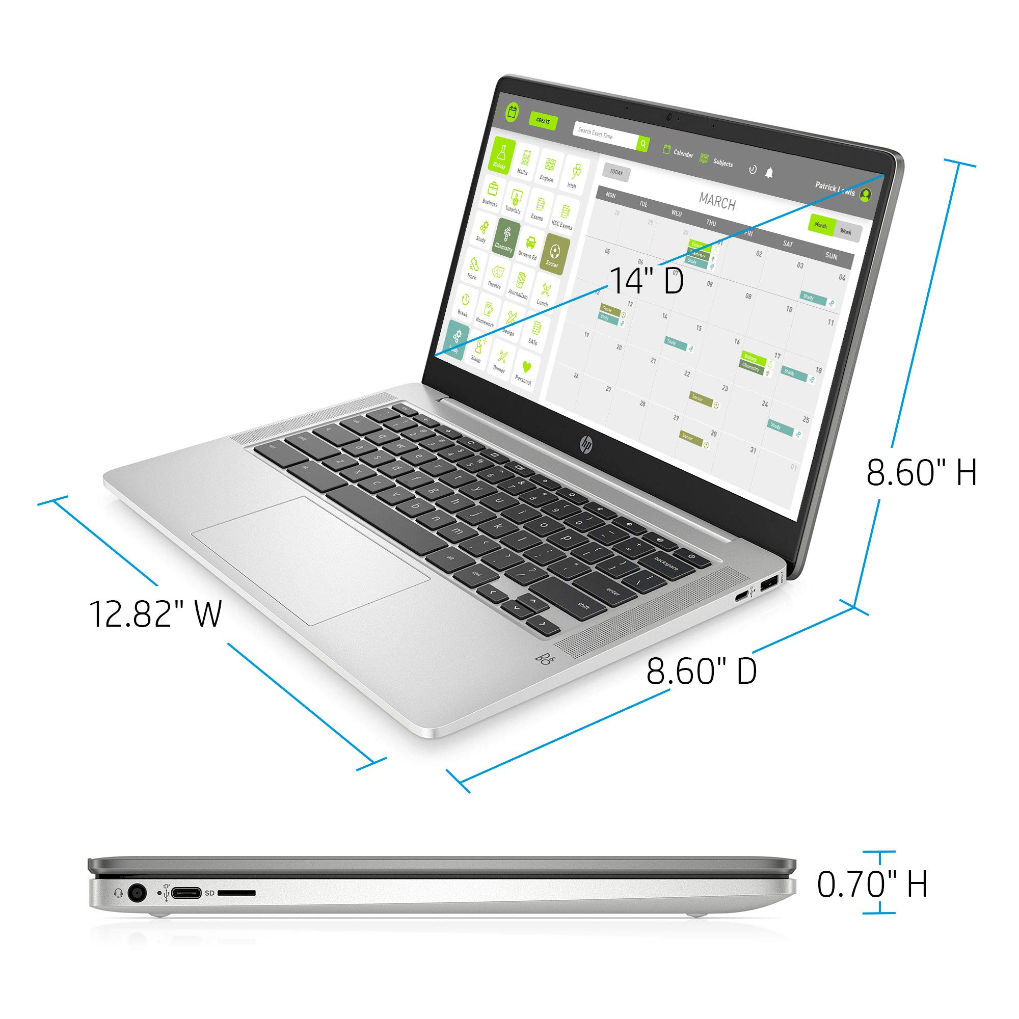 Foto 4 | Portátil Hp Chromebook 14 Pulgadas Fhd Intel Celeron N4000 4 Gb Ram 32 Gb - Venta Internacional.