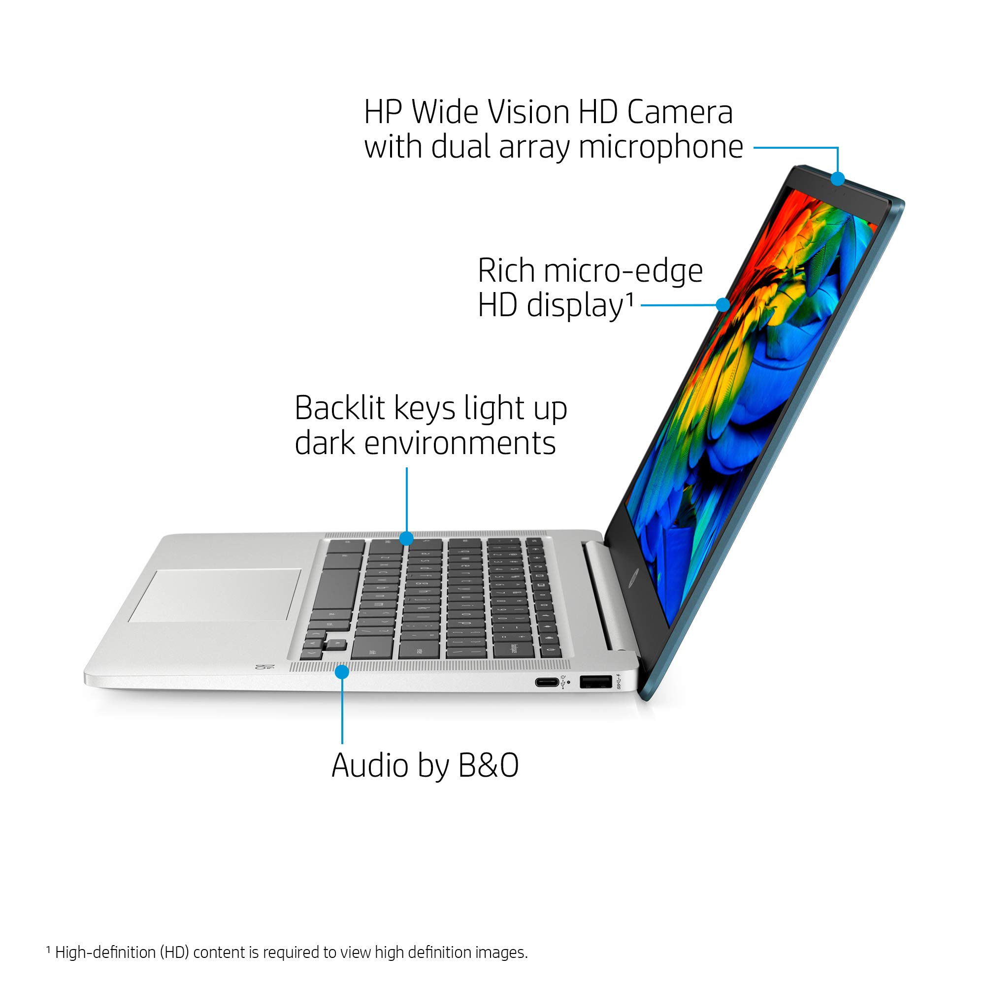 Foto 2 | Portátil Hp Chromebook Hd Intel Celeron N4000 De 14 Pulgadas Con 4 Gb De Ram - Venta Internacional.