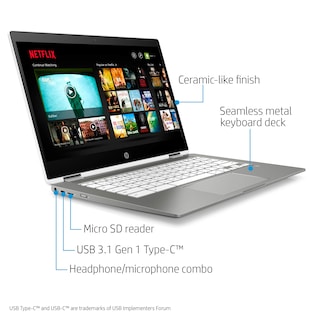 Foto 4 | Portátil Hp Chromebook X360 Con Pantalla Táctil Hd De 14 Pulgadas, 4 Gb De Ram, 32 Gb - Venta Internacional.