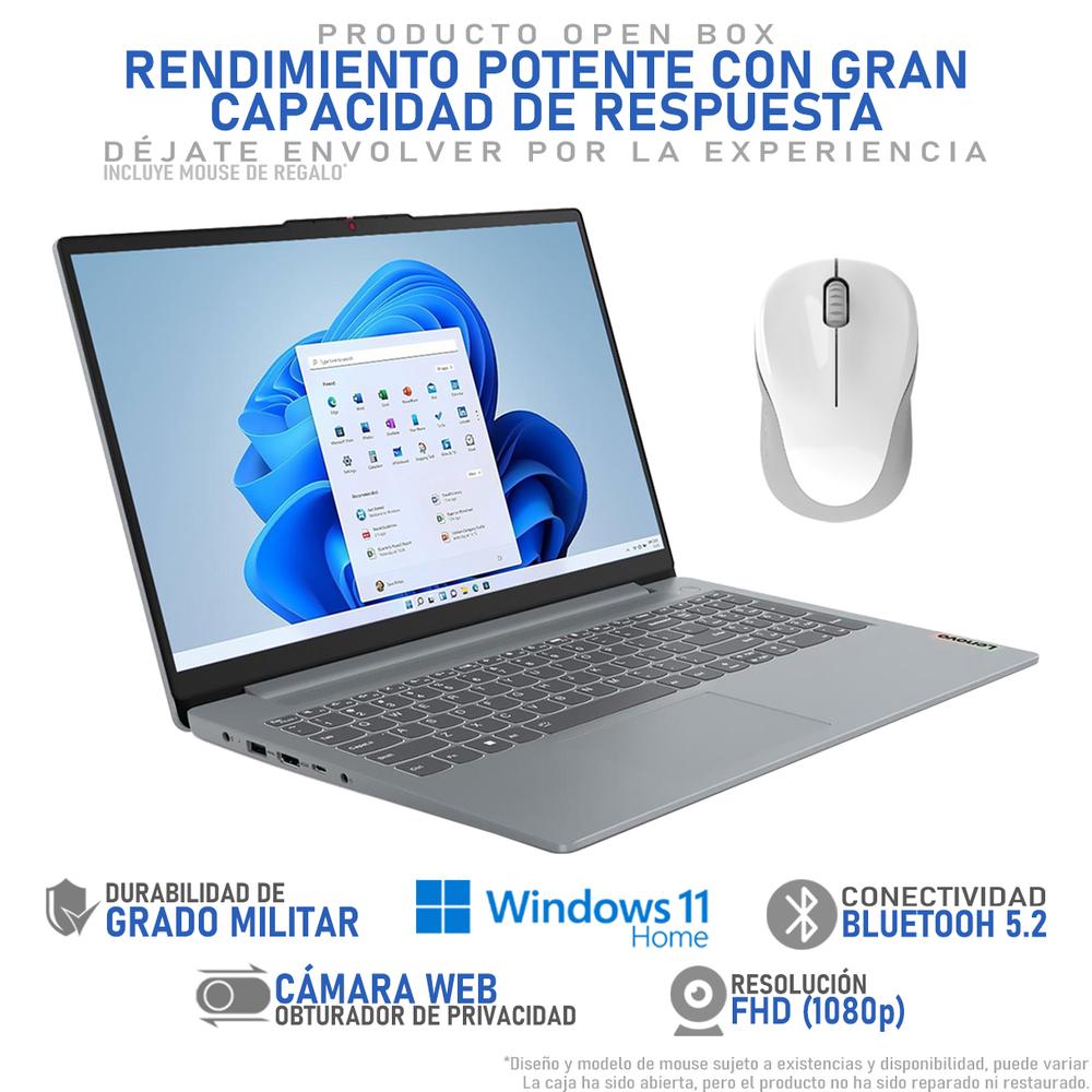 Foto 4 pulgar | Laptop Lenovo Ideapad Slim 3 15iah8 Core I5 12450h 8gb Ram 512gb Ssd 15.6'' Fhd Teclado En Español Mouse Dxt Reacon