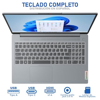 Foto 4 | Laptop Lenovo Ideapad Slim 3 15iah8 Core I5 12450h 8gb Ram 512gb Ssd 15.6'' Fhd Teclado En Español Mouse Dxt Reacon