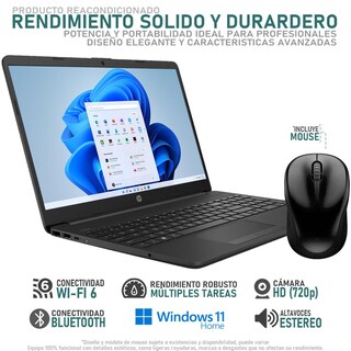 Foto 3 | Laptop Hp 255 G8 Amd Ryzen 5 5500u 16gb 256gb Ssd 15.6'' Windows 11 Home + Mouse Dxt Reacondicionado