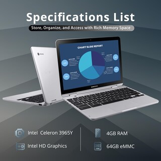 Foto 2 | Ordenador Portátil Samsung Plus V2 2 En 1 De 12,2 Pulgadas Intel Celeron De 4 Gb/64 Gb - Venta Internacional.