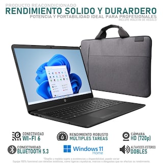 Foto 3 | Laptop Hp 255 G9 Amd Ryzen 5 16gb Ram 512gb Ssd 15.6'' Windows 11 Home Teclado En Español + Maletin Reacondicionado