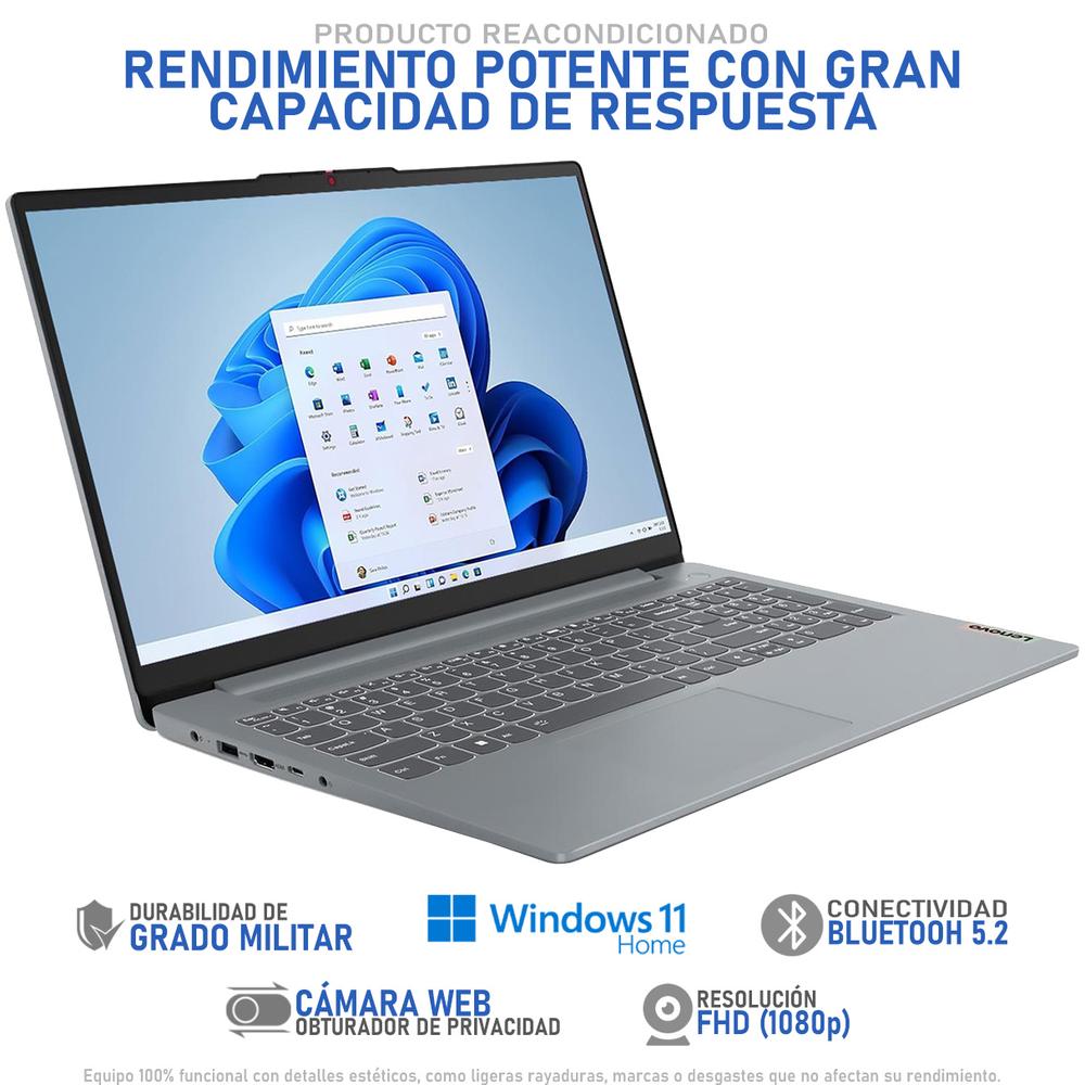 Foto 4 pulgar | Laptop Lenovo Ideapad Slim 3 Intel Core I5 12450h 8gb Ram 512gb Ssd 15.6'' Windows 11 Home Teclado En Español Reac