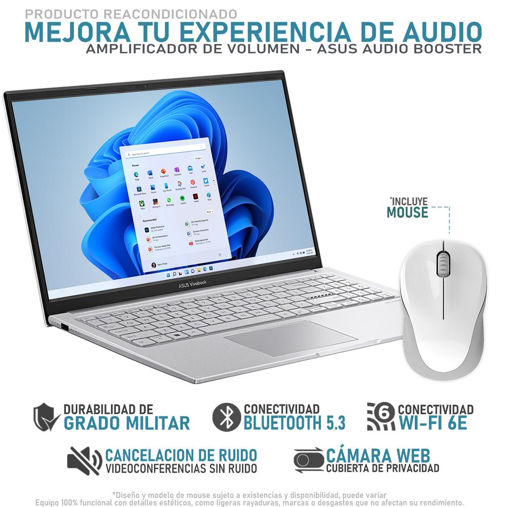 Foto 4 pulgar | Laptop Asus Vivobook 15 Intel Core I3 1215u 16gb Ram 512gb Ssd 15.6'' Windows 11 Home Mouse Dxt Reacondicionado