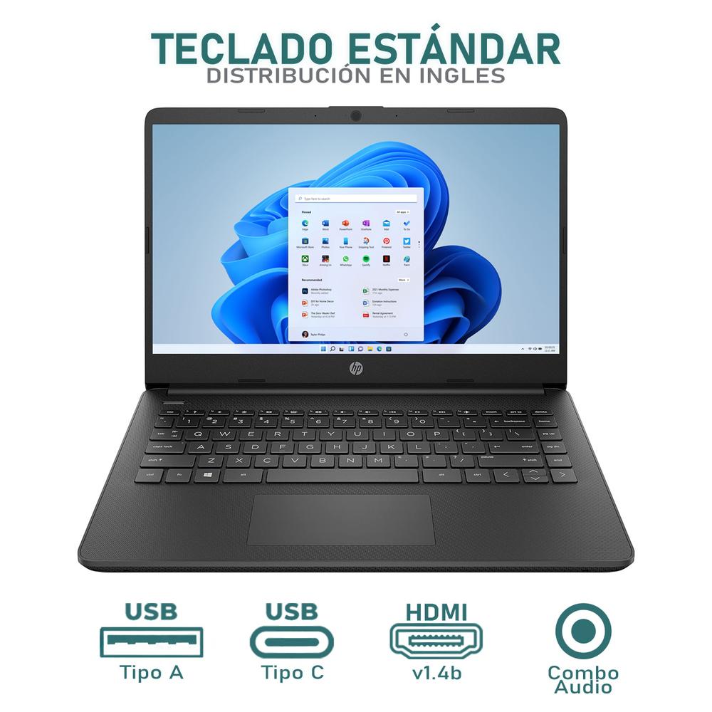 Foto 5 pulgar | Lapop Hp 14 Amd Ryzen 3 5300u 16gb Ram 256gb Ssd 14'' Touchscreen Windows 11 Home Teclado En Ingles + Mouse Dxt R