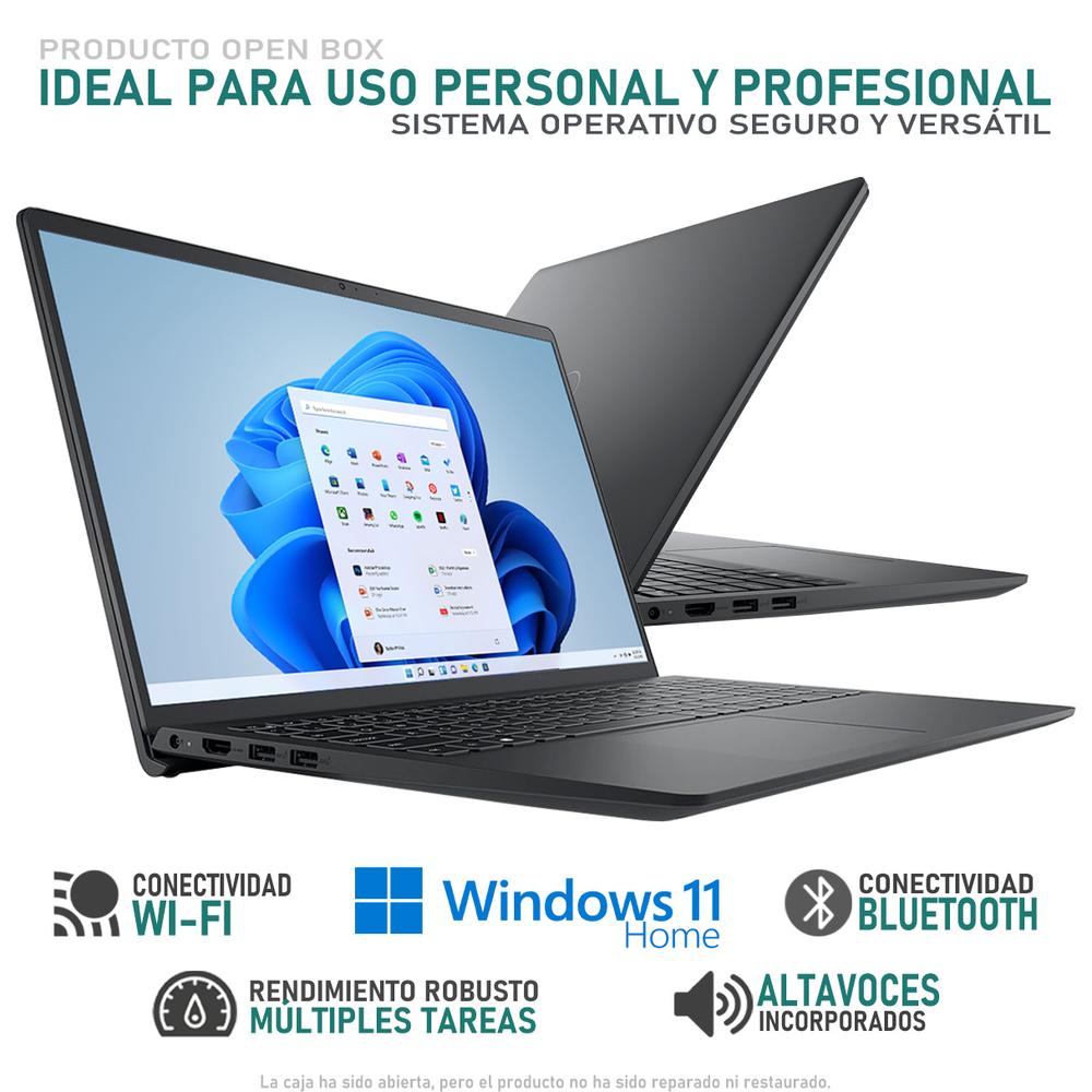 Foto 3 | Laptop Dell Inspiron 15.6 Pulgadas Windows 11 4 GB  Negro Reacondicionada