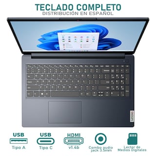 Foto 4 | Laptop Lenovo Ideapad 1 Amd Ryzen 7 5700u 16gb Ram 512gb Ssd 15.6'' Touchscreen Teclado En Español Reacondicionado
