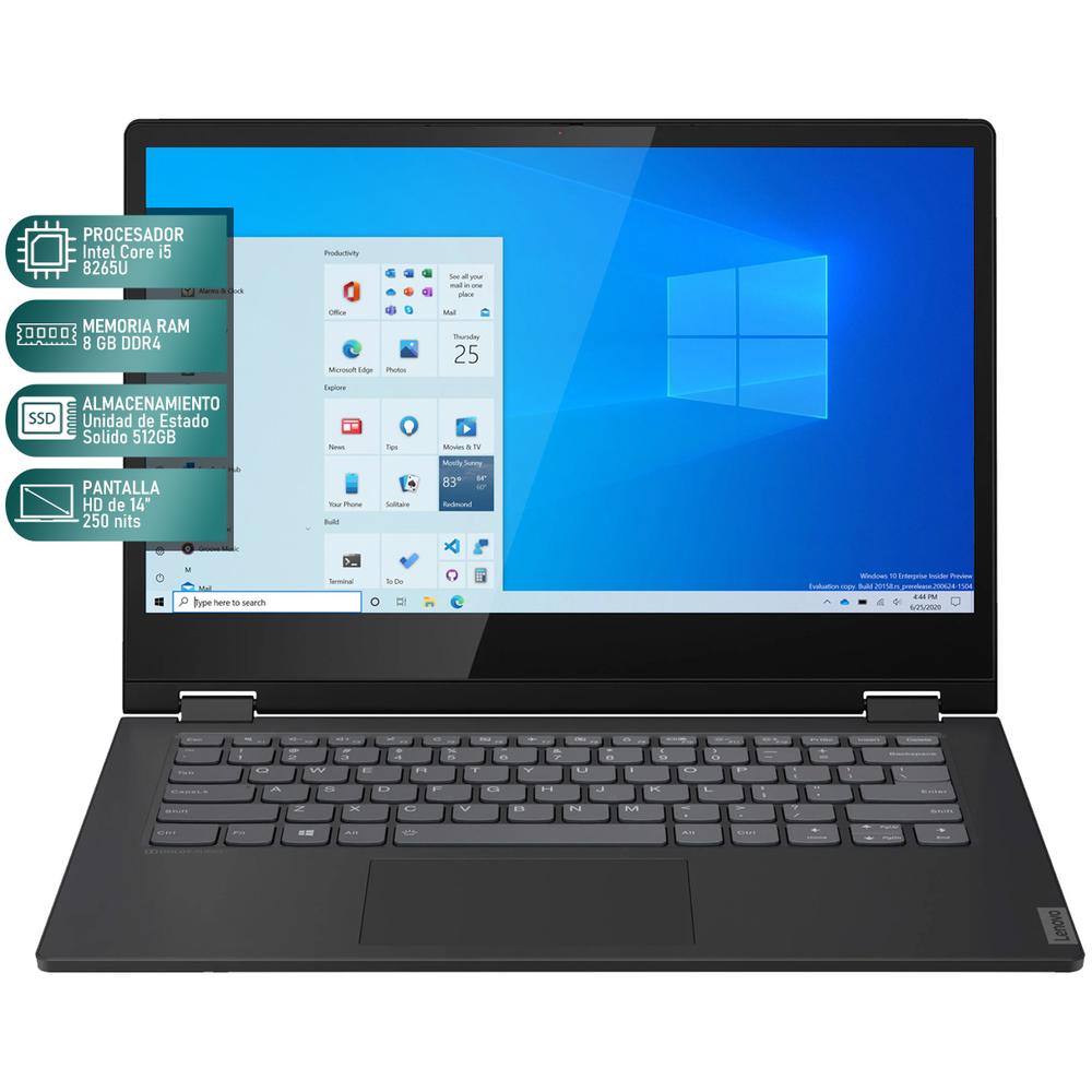 Foto 3 pulgar | Laptop Lenovo Flex 81sq Intel Core I5 8265u 8gb Ram Ssd 512gb 14'' Windows 10 Home Teclado en Inglés Reacondicionado