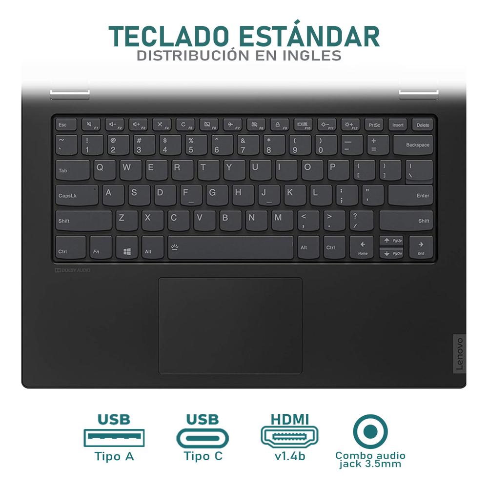 Foto 5 pulgar | Laptop Lenovo Flex 81sq Intel Core I5 8265u 8gb Ram Ssd 512gb 14'' Windows 10 Home Teclado en Inglés Reacondicionado