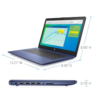Foto 6 | Laptop HP Stream 14 Pulgadas 4 GB RAM 64 GB Windows 10 Azul Reacondicionado