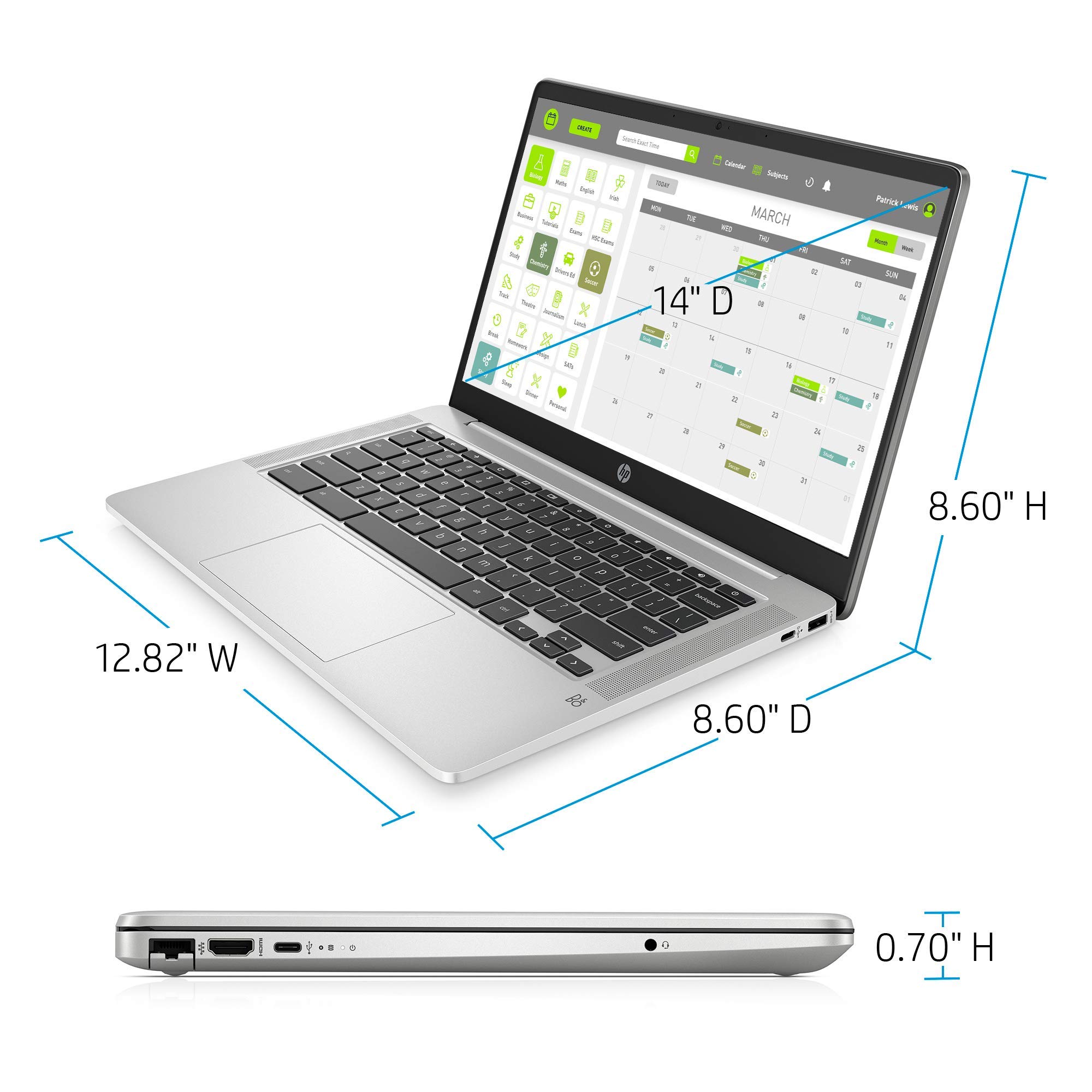 Foto 4 pulgar | Ordenador Portátil Hp 2020 Flagship 14 Chromebook 14 Pulgadas 4 Gb 64 Gb Emmc - Venta Internacional.