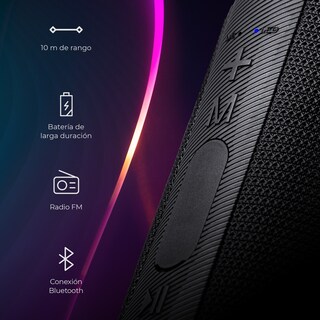 Foto 2 | Bocina Portátil Inalámbrica Techzone Tzbocbt1 con Bluetooth/ Recargable/ Larga Duración/ color Negro