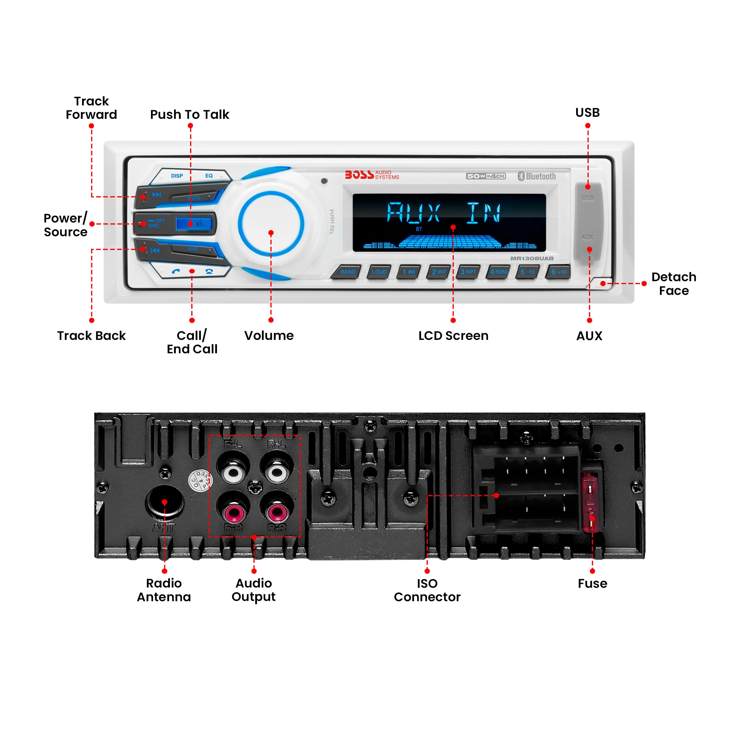 Foto 4 pulgar | Receptor Marino Boss Audio Systems Mr1308uab Bluetooth - Venta Internacional.