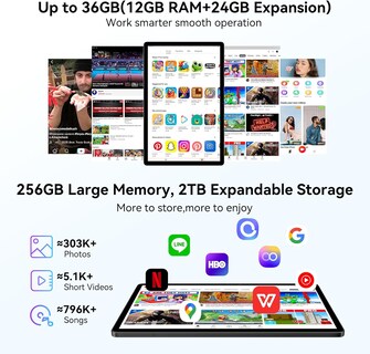 Foto 5 | Tablet Blackview Mega8 De 36 Gb+256 Gb/2 Tb, 11000 Mah, 13 Pulgadas, Fhd+ - Venta Internacional.