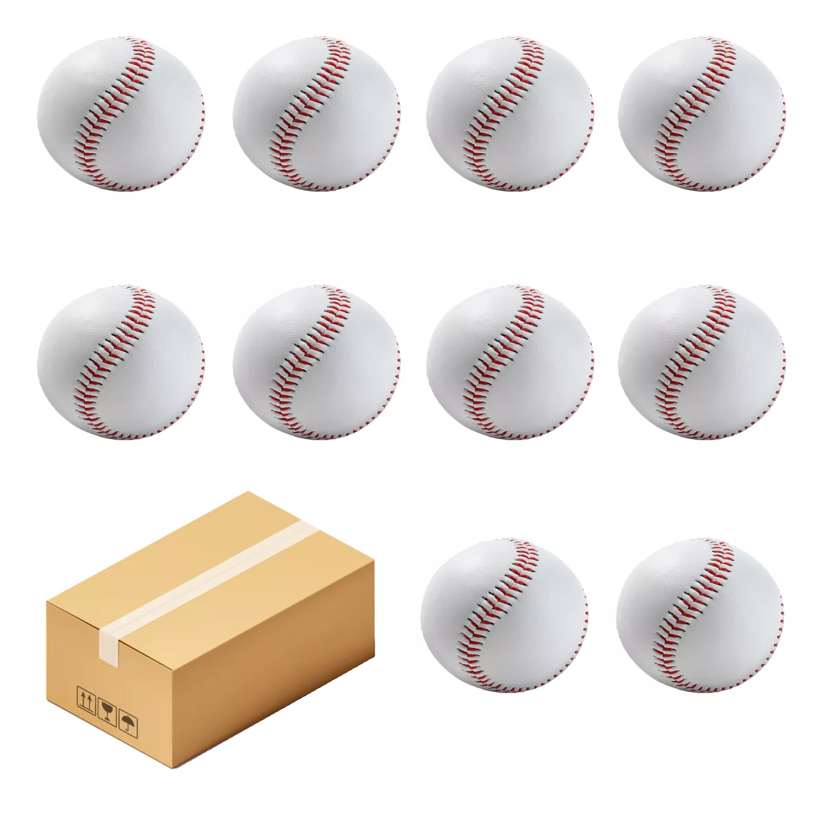 Pelota Softball Pelota Beisbol 10 Pelotas  Eo Safe Imports Esi-15830 Multicolor