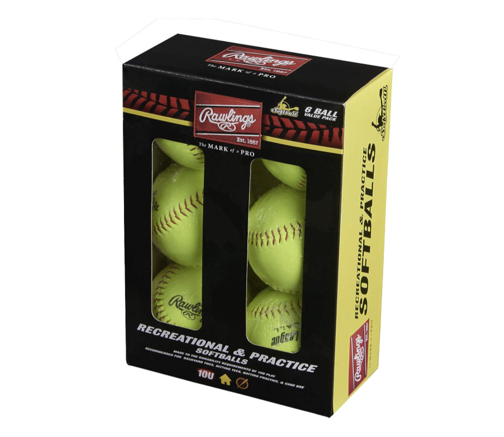 Foto 2 pulgar | Pelotas para Softball Rawlings YWCS11 color Verde 6 Unidades