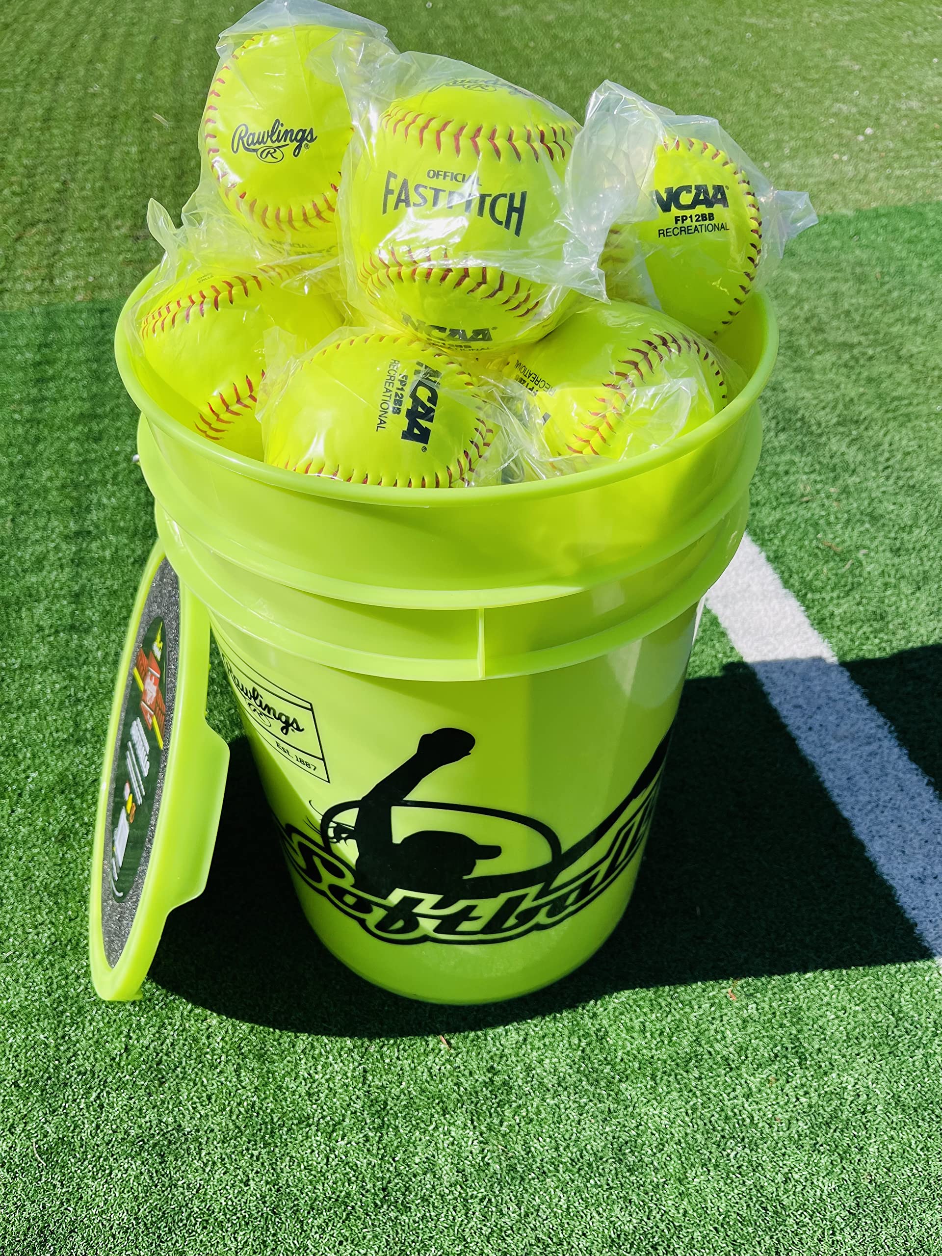 Foto 6 pulgar | Softballs Rawlings Nc12bb Fastpitch, 18 Unidades, Con Balde - Venta Internacional.