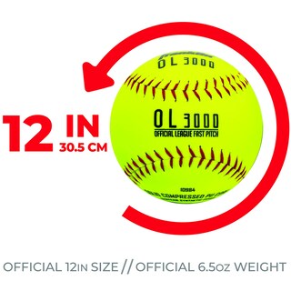 Foto 5 | Pelotas De Softball Franklin Sports, Tamaño Oficial, Fastpitch, Paquete De 12 - Venta Internacional.