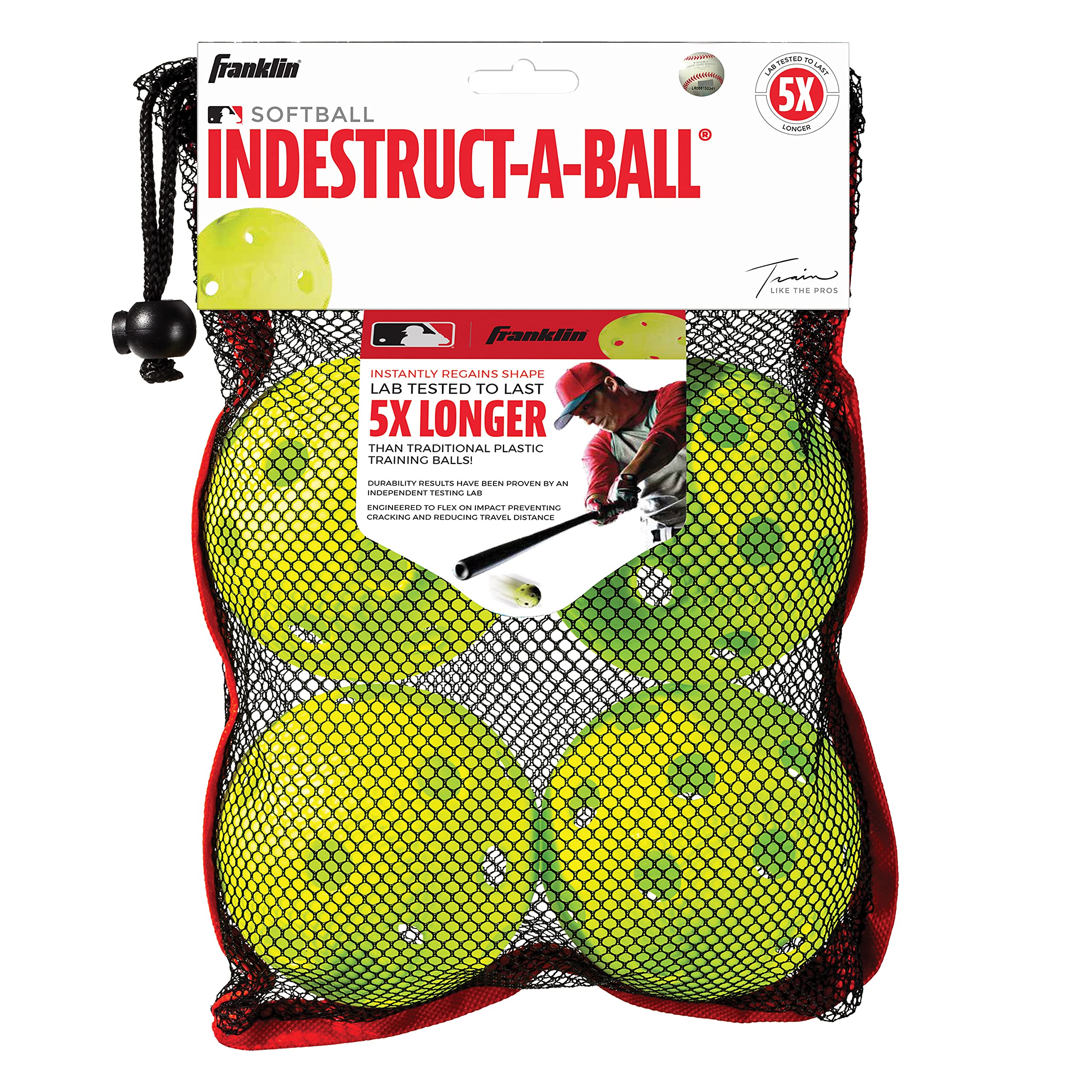 Foto 8 pulgar | Pelotas De Softball Franklin Sports Indestruct-a-ball De Plástico, Paquete De 4 - Venta Internacional.