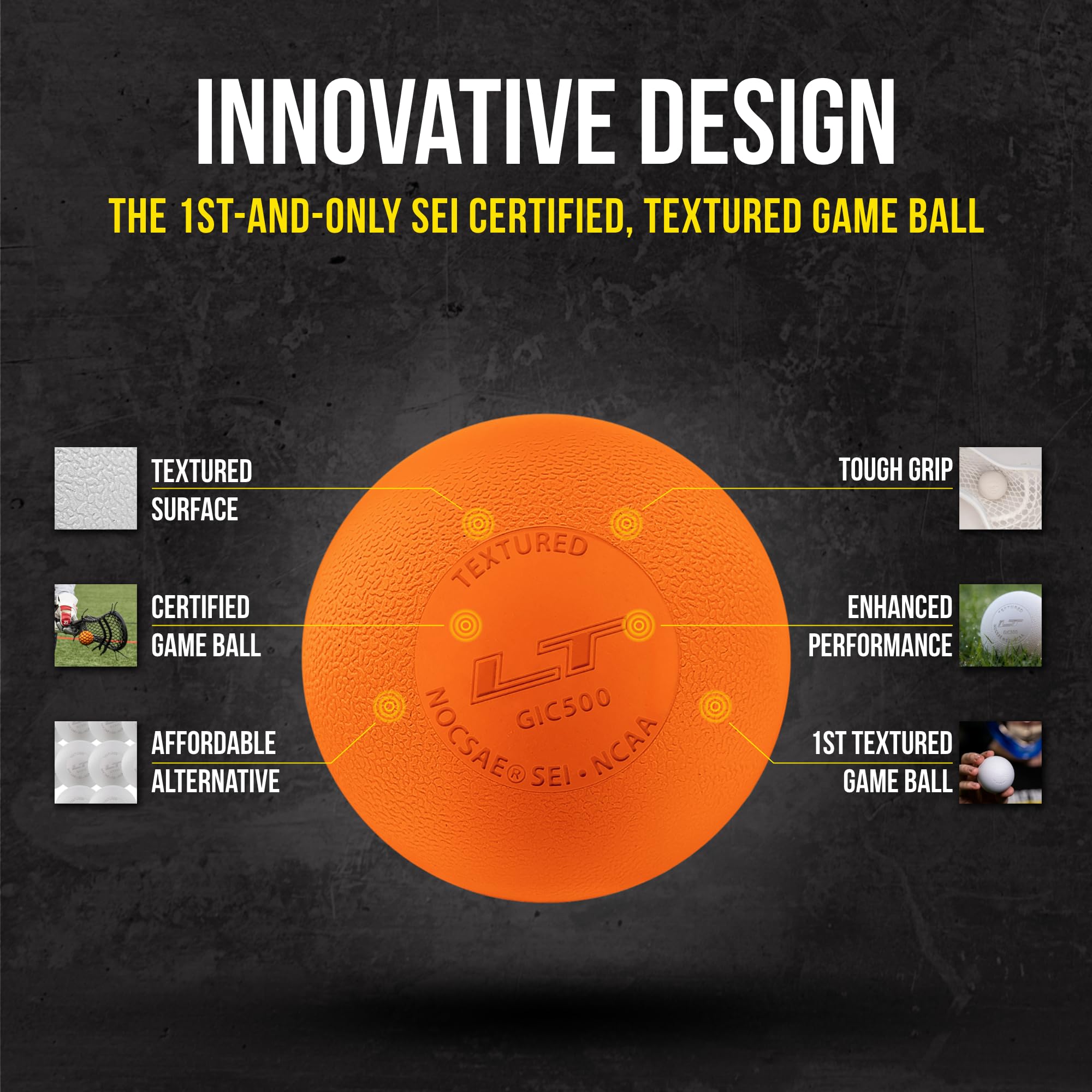 Foto 3 | Pelota De Lacrosse Pearl Lt Naranja Neón  Paquete De 10 - Venta Internacional.