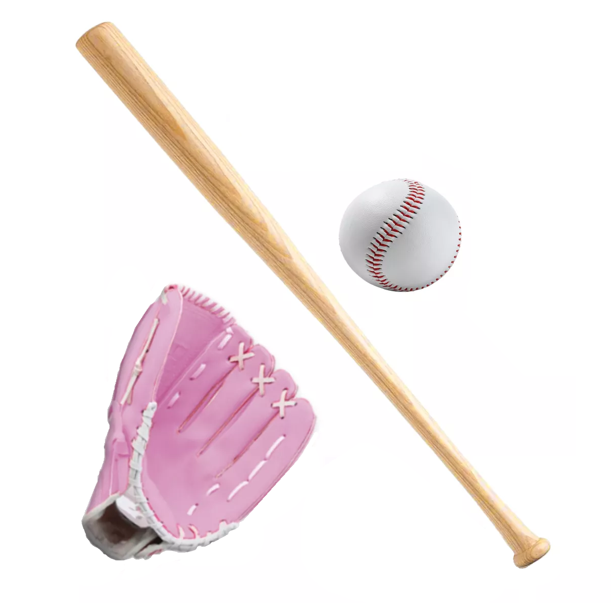 Foto 1 | Bate 29 Madera Juego 3 Piezas Béisbol Eo Safe Imports Esi-17487 Rosa