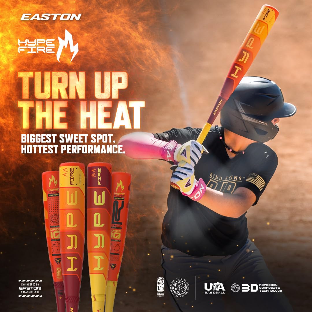 Foto 3 pulgar | Bate De Béisbol Easton Hype Fire -8 Usa Youth 32 Pulgadas - Venta Internacional.