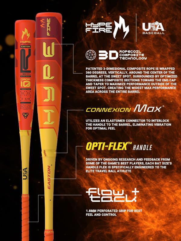 Foto 4 pulgar | Bate De Béisbol Easton Hype Fire -8 Usa Youth 32 Pulgadas - Venta Internacional.