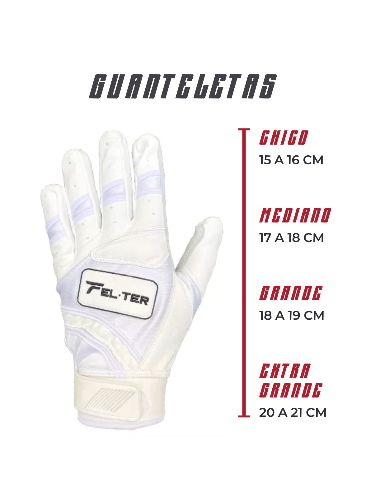 Foto 7 | Guantes Felter Fitness Blancos para Beisbolista