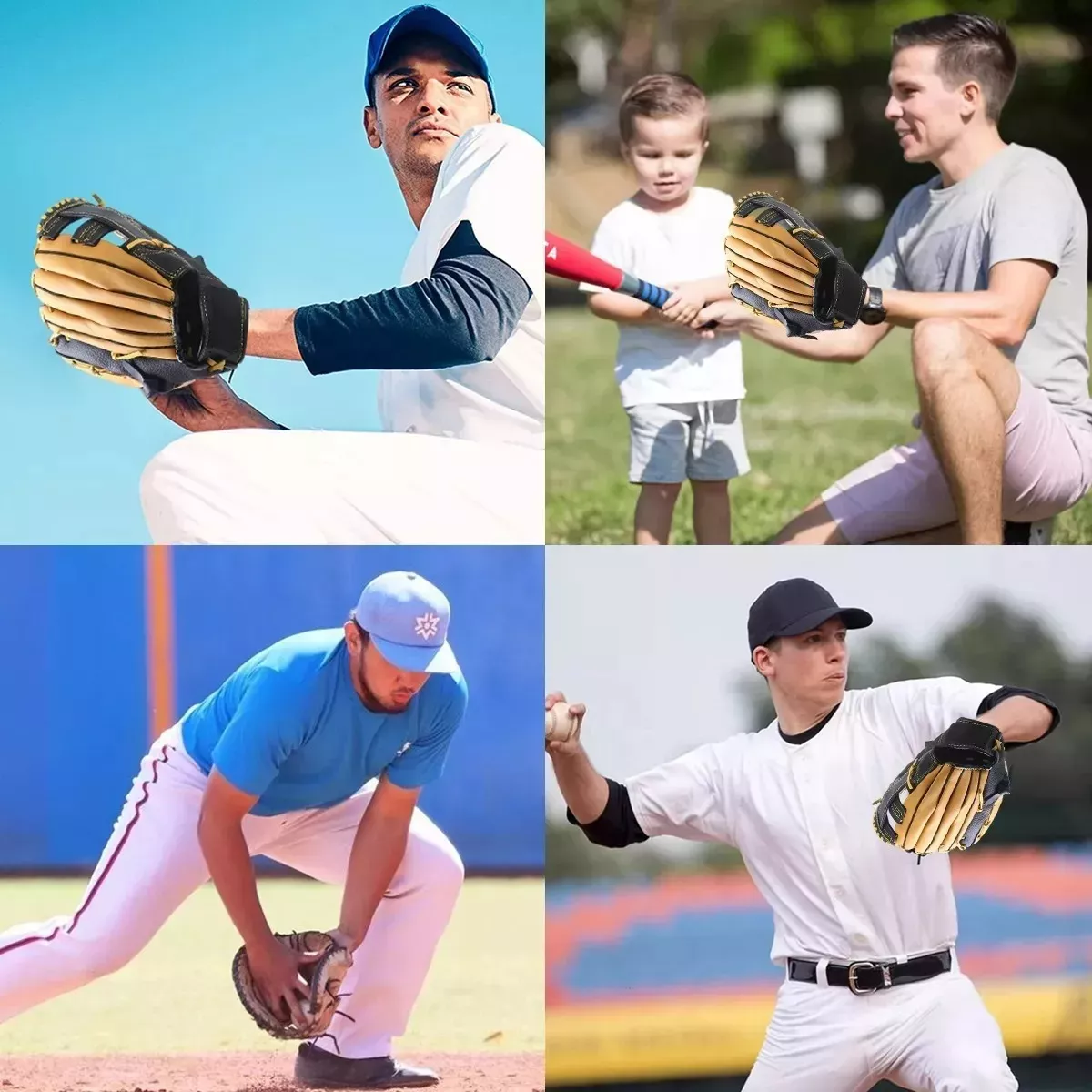 Foto 4 pulgar | Guante De Béisbol Para Adulto De Piel De Vaca 12.5'' Eo Safe Imports Esi-17482 Multicolor