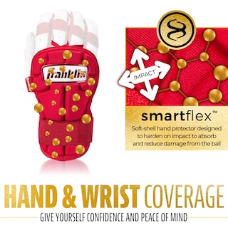Foto 6 | Protector De Manos Y Muñeca Franklin Sports Prt Serie Lg Para Adultos, Rojo - Venta Internacional.