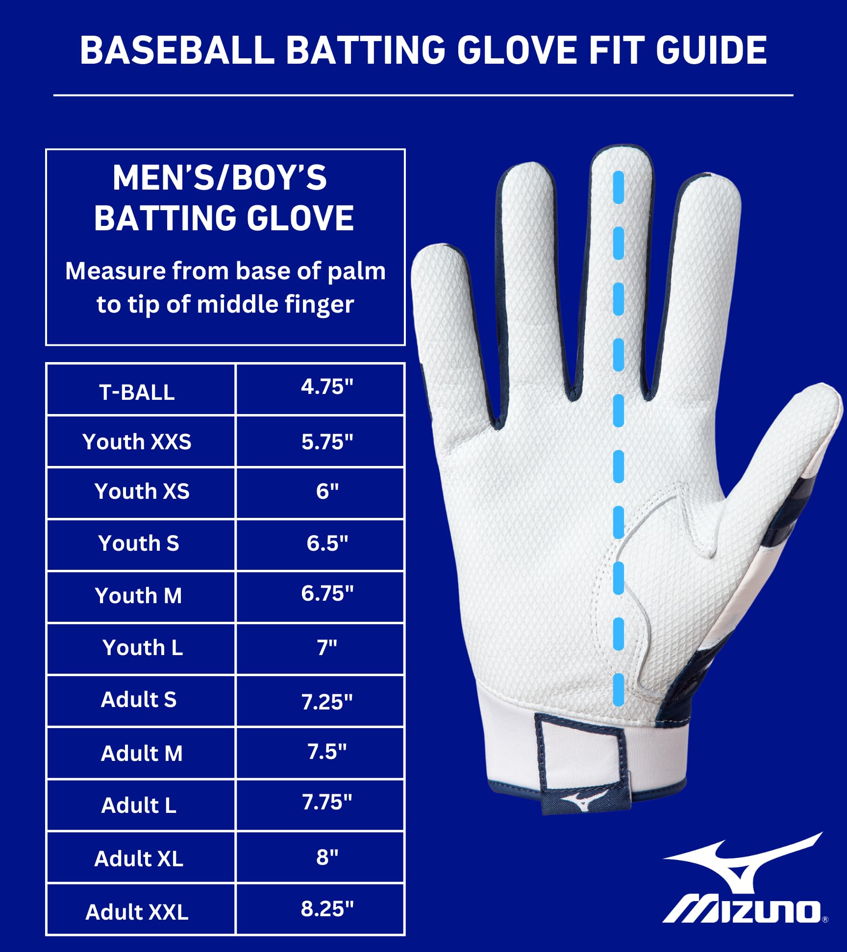 Foto 5 pulgar | Guantes De Bateo De Béisbol Mizuno Mvp Para Adultos  Color Blanco-dorado  Talla L - Venta Internacional.