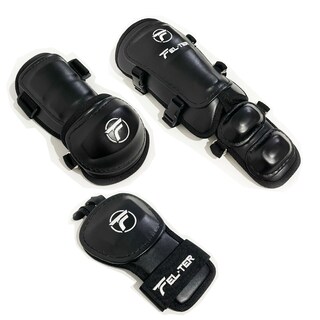 Foto 1 | Kit Protecciones Bateo Con Codera Broche - Negro Unitalla