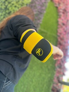Foto 4 | Codera Microperforada Protector De Bateo (adulto) - Negro/amarillo Unitalla