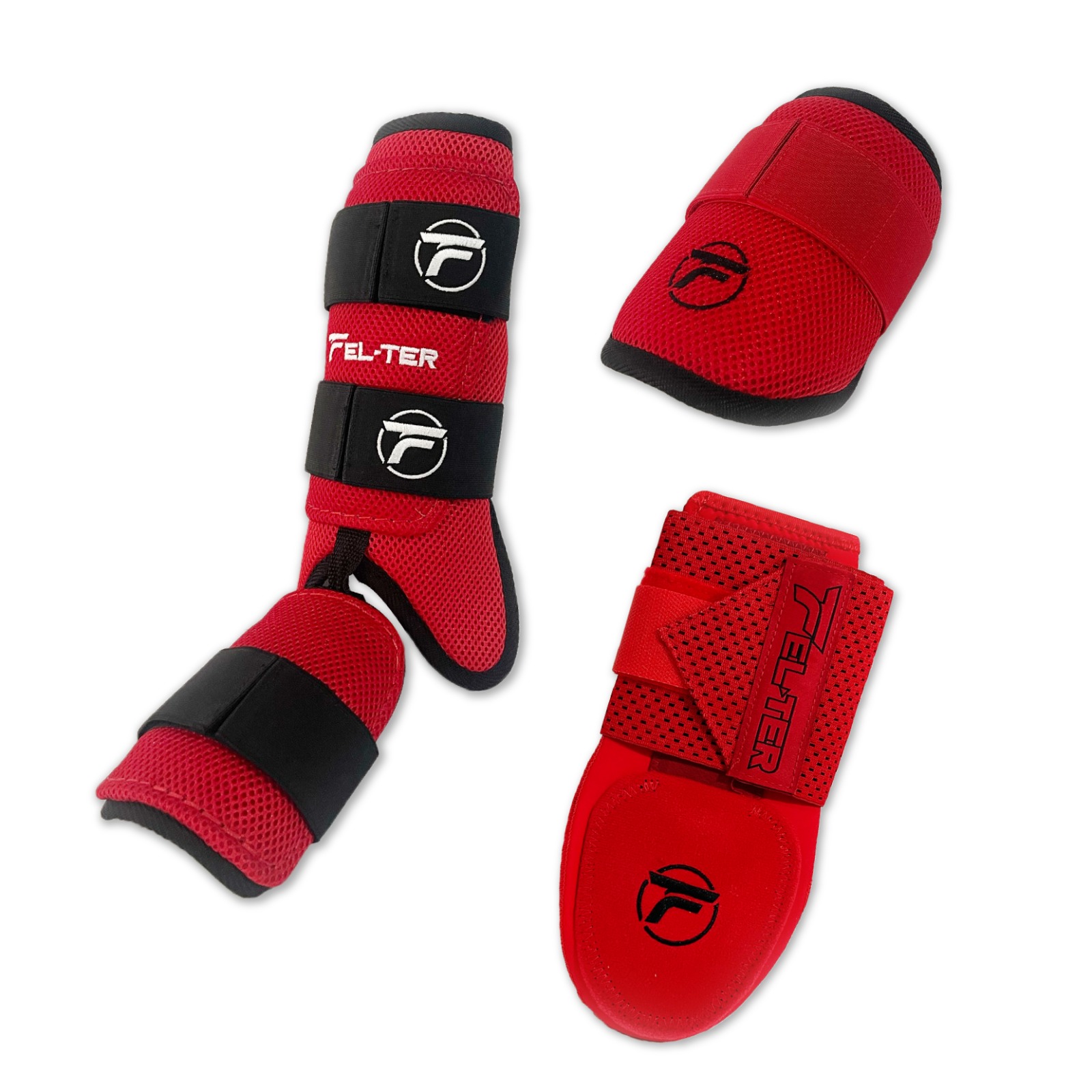 Foto 2 pulgar | Kit 3 Pz Protecciones Bateo Velcro + Slidding Glove - Rojo/negro