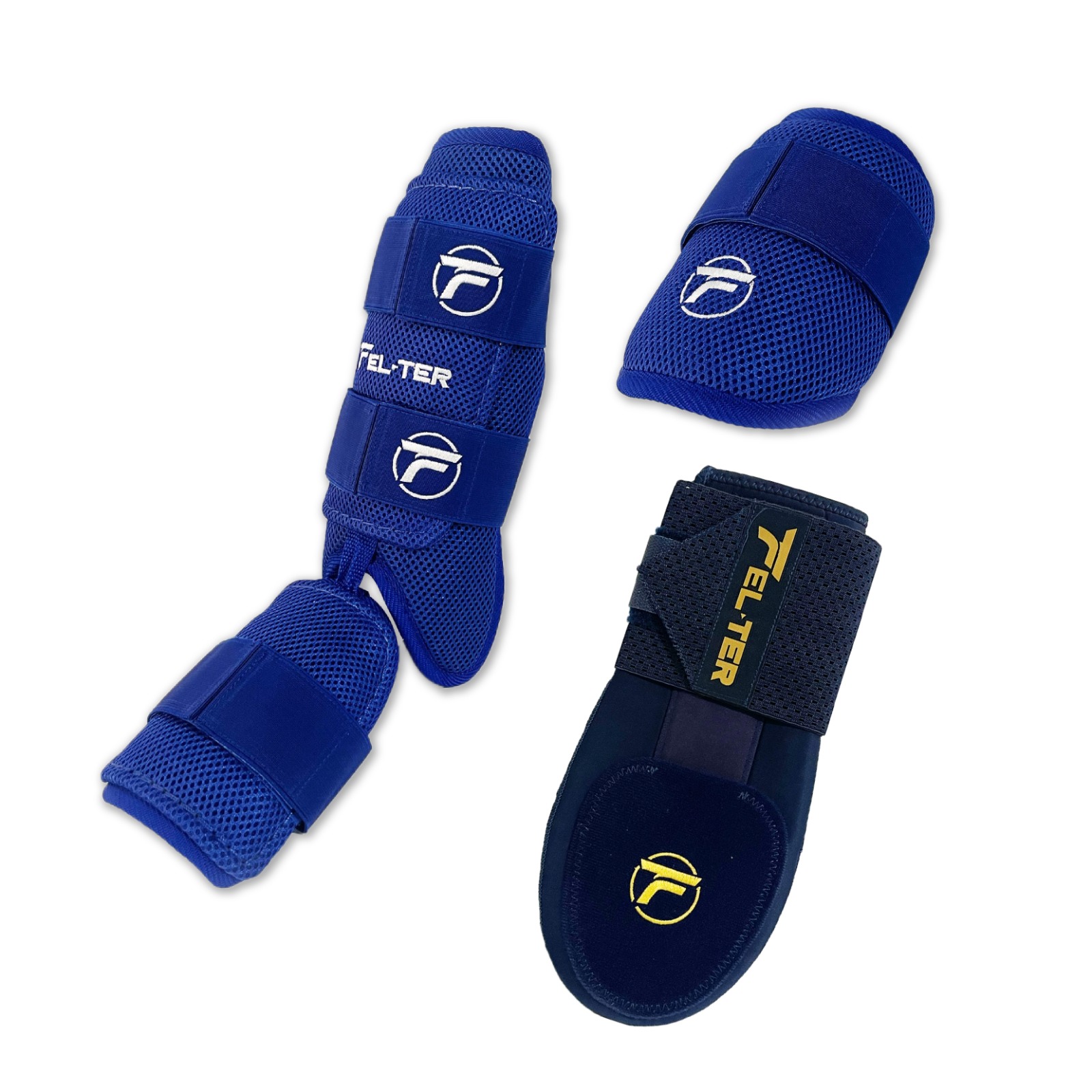 Foto 2 pulgar | Protecciones de Bateo Velcro + Guante deslizante - 3 Piezas color Azul Rey