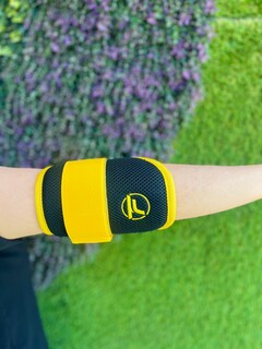 Foto 5 | Kit de Protecciones de Bateo Velcro + Guante deslizante - 3 Piezas Amarillo/Negro