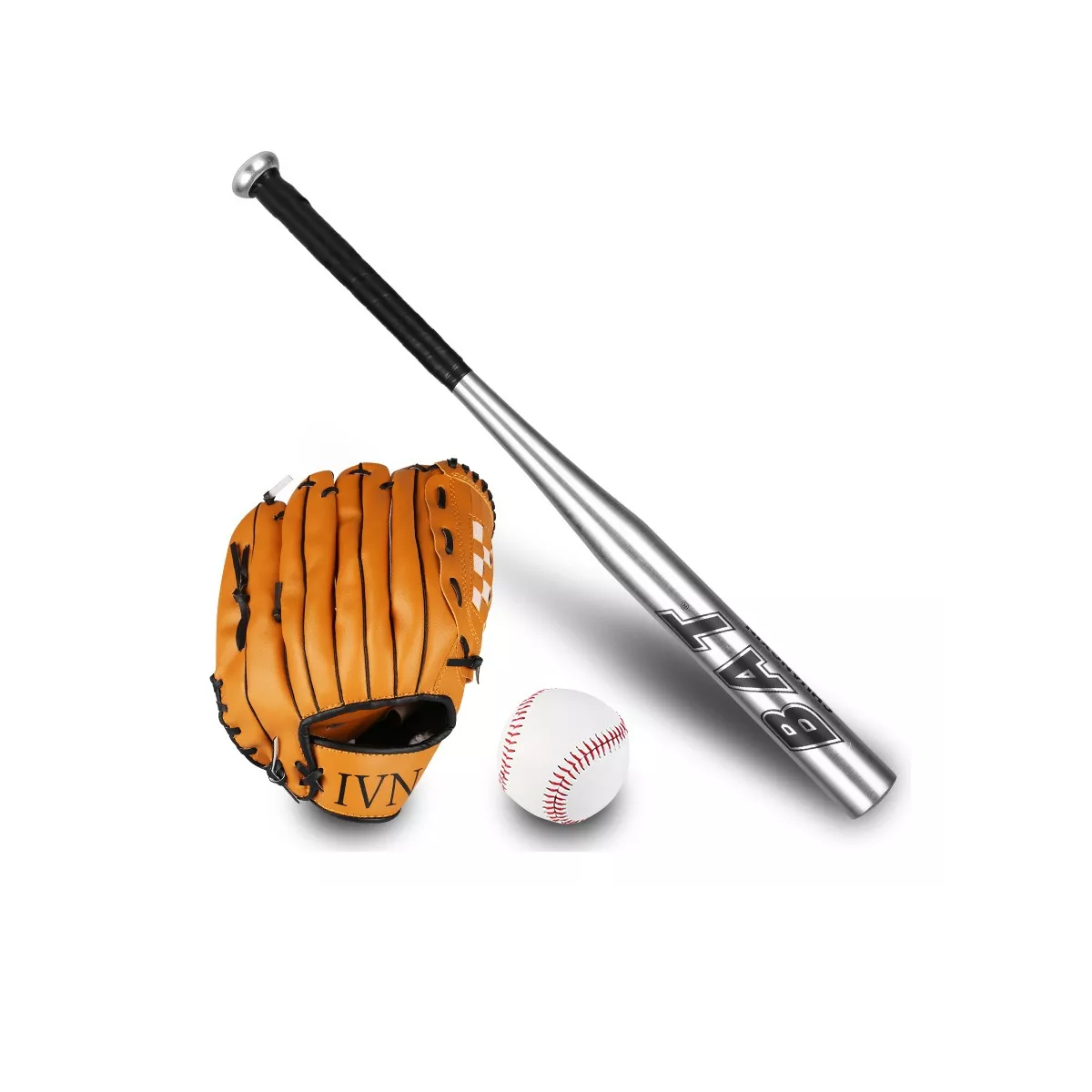 Set Bat De Aluminio, Pelota Y Guante P/beisbol Infantil Eo Safe Imports  Esi-15831 Multicolor