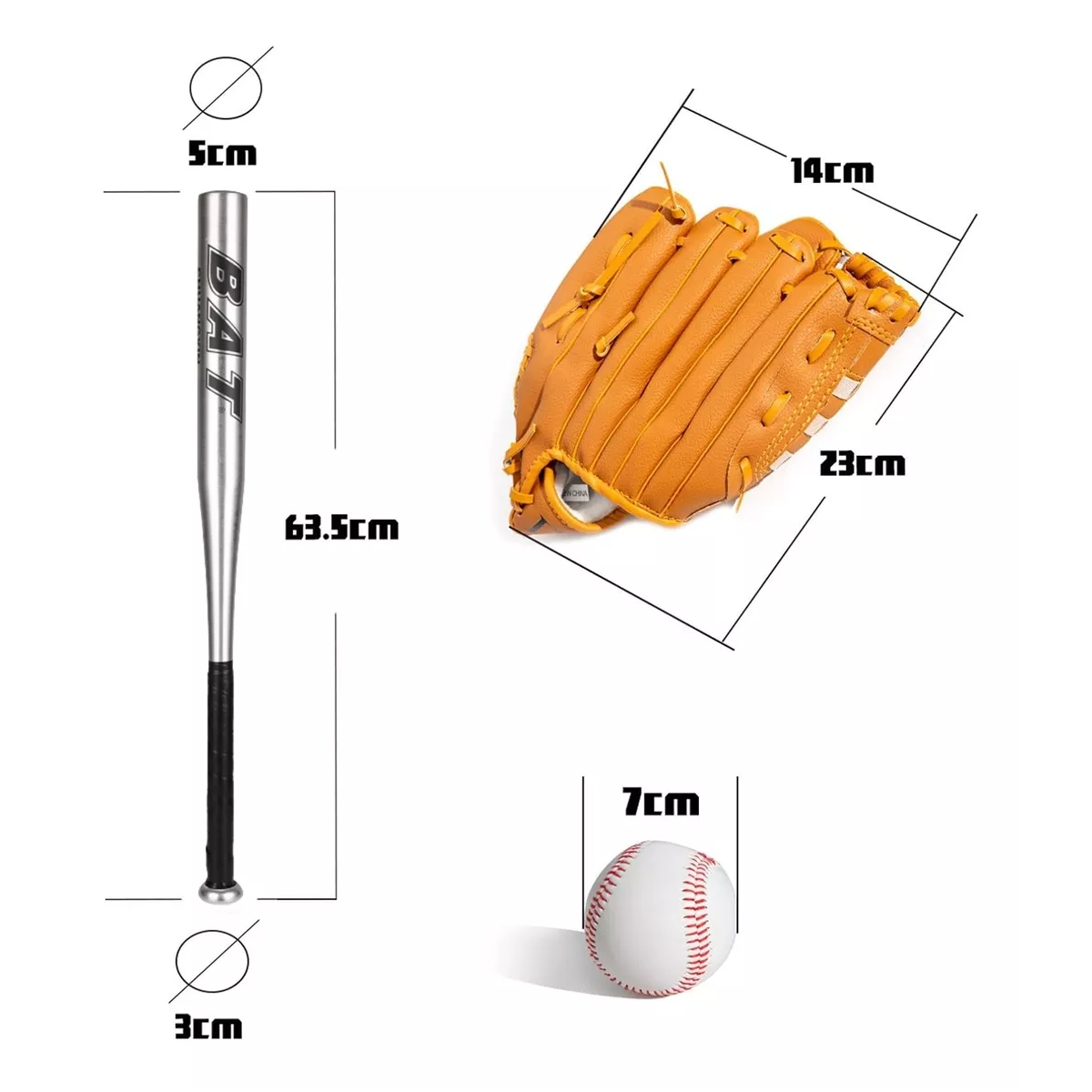 Foto 3 pulgar | Set Bat De Aluminio, Pelota Y Guante P/beisbol Infantil Eo Safe Imports  Esi-15831 Multicolor