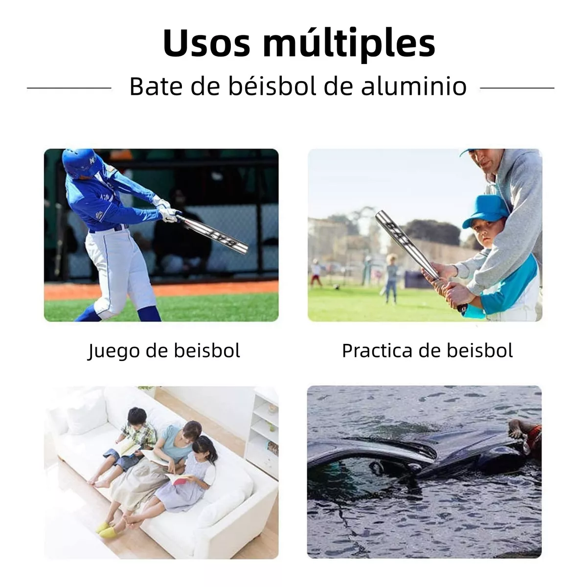 Foto 4 pulgar | Set Bat De Aluminio, Pelota Y Guante P/beisbol Infantil Eo Safe Imports  Esi-15831 Multicolor