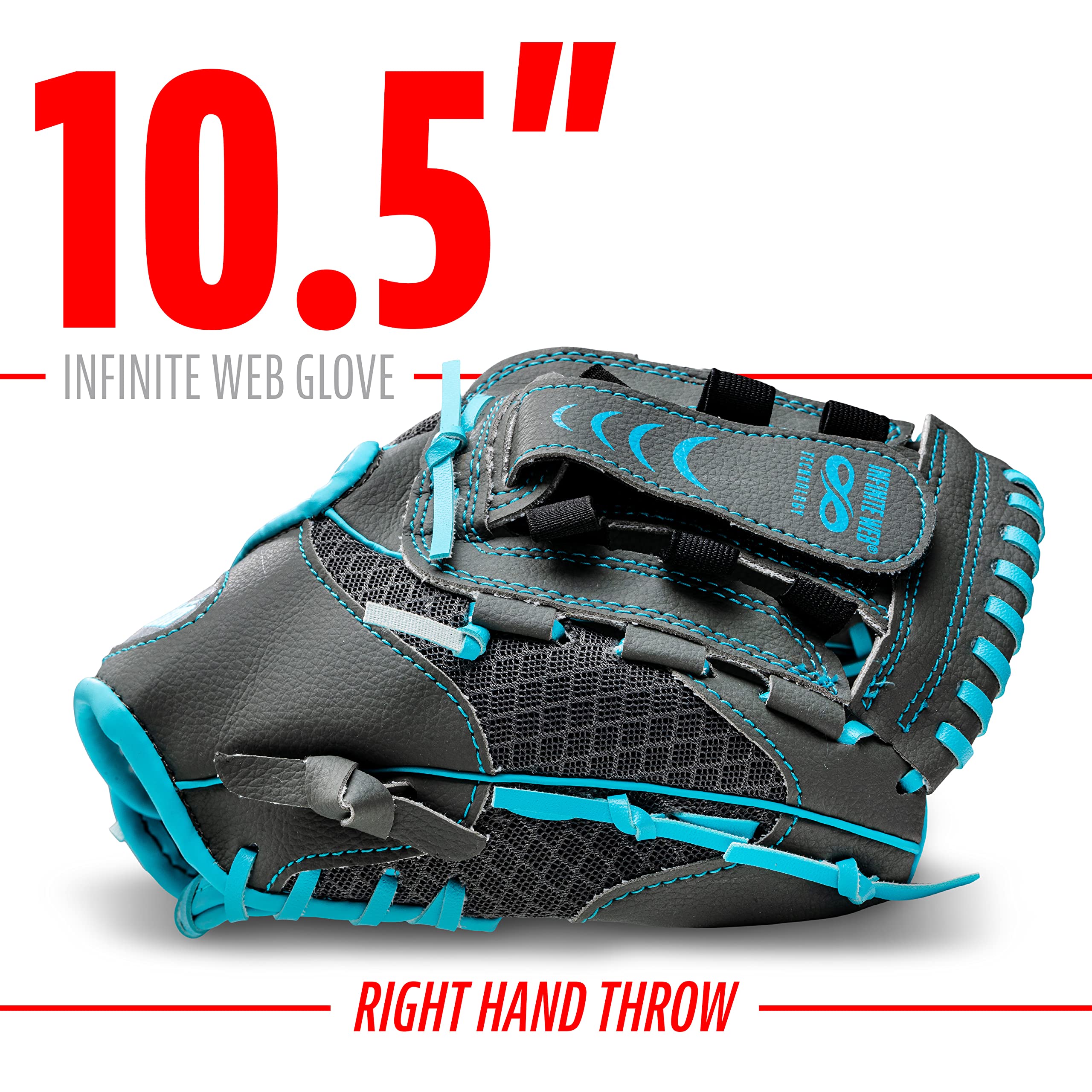 Foto 3 pulgar | Guante de Béisbol Franklin Sports Shok Sorb Graphite Blue 10.5 - Venta Internacional