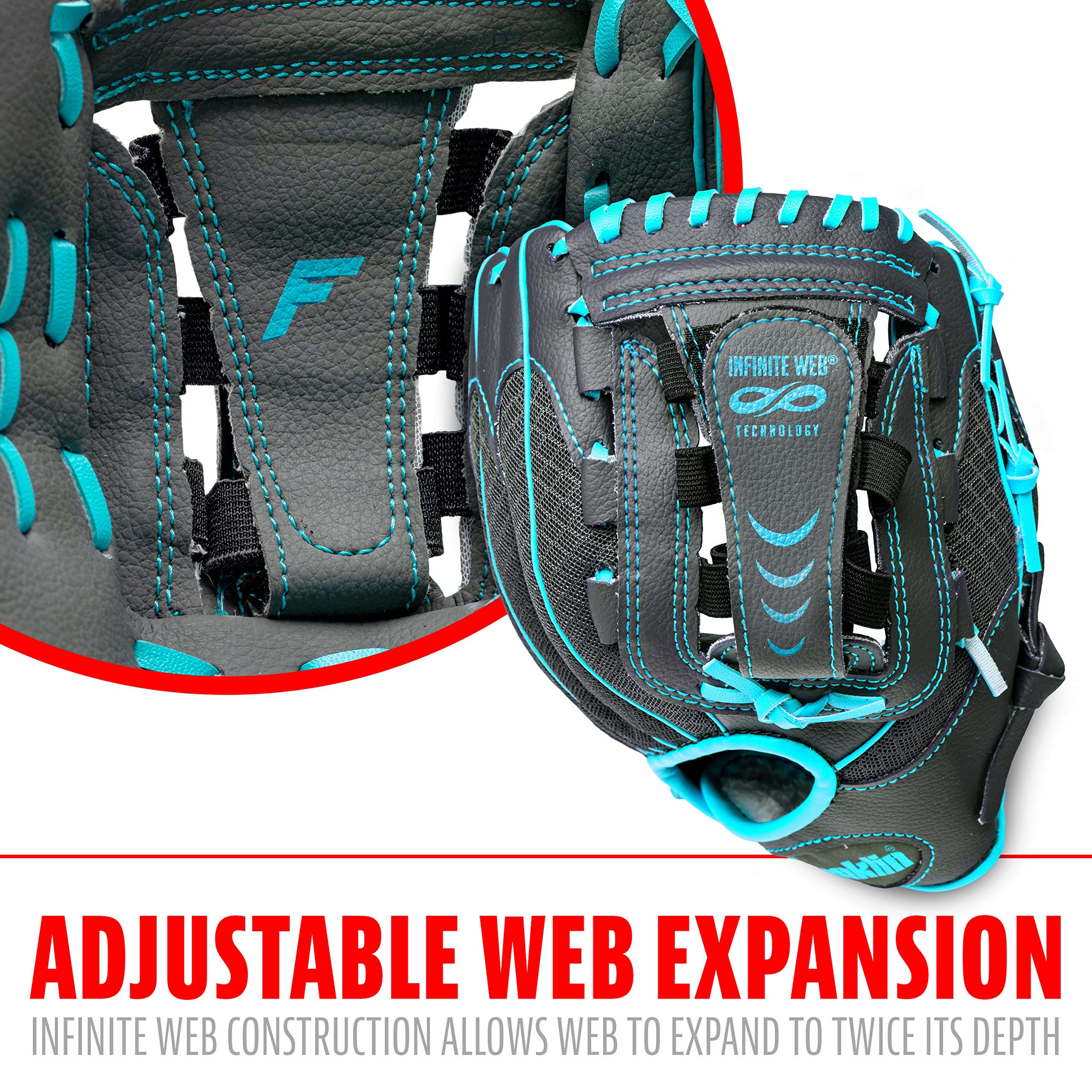 Foto 6 pulgar | Guante de Béisbol Franklin Sports Shok Sorb Graphite Blue 10.5 - Venta Internacional